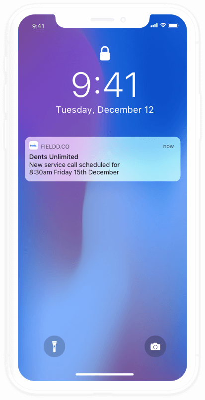 iPhone X Push Notification